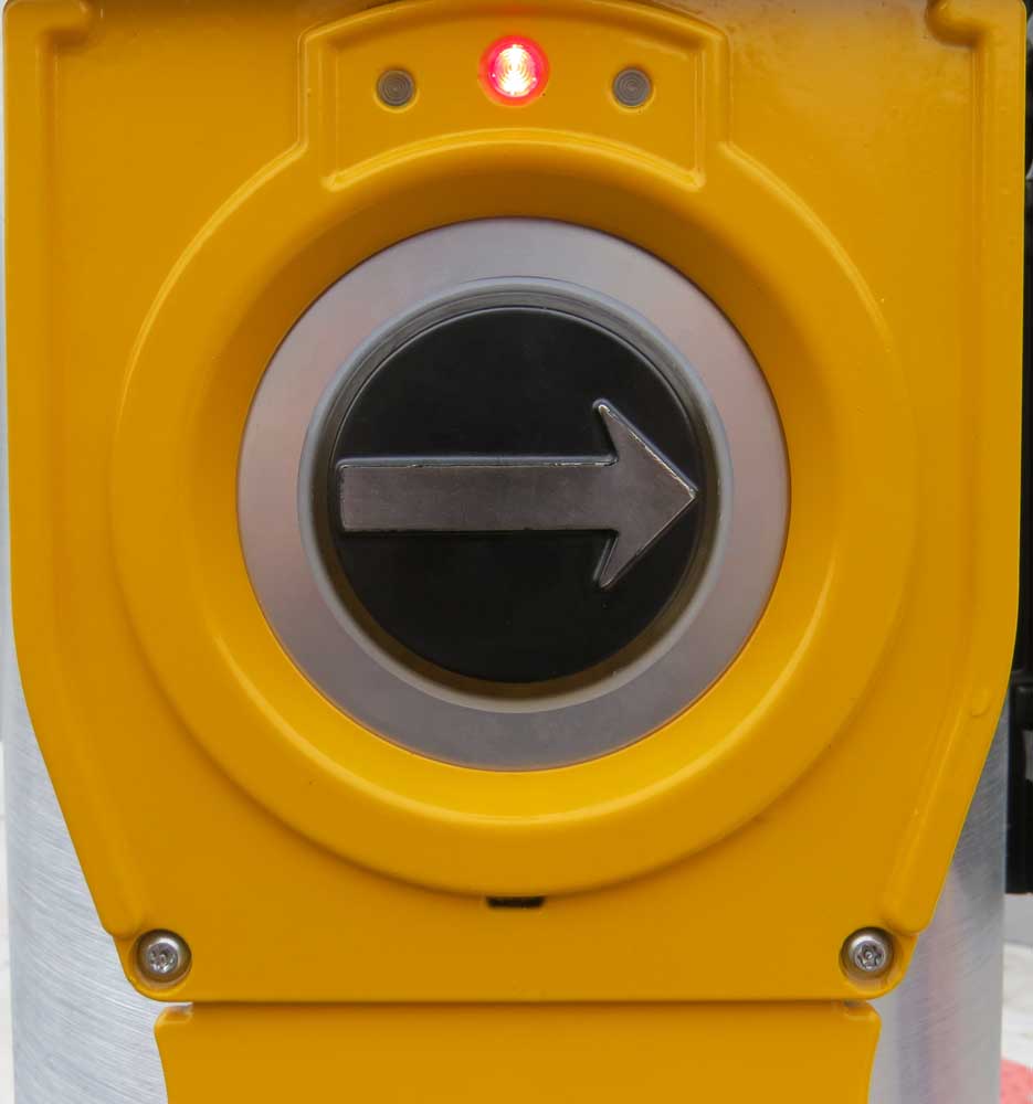 Photo of push button to walk lights