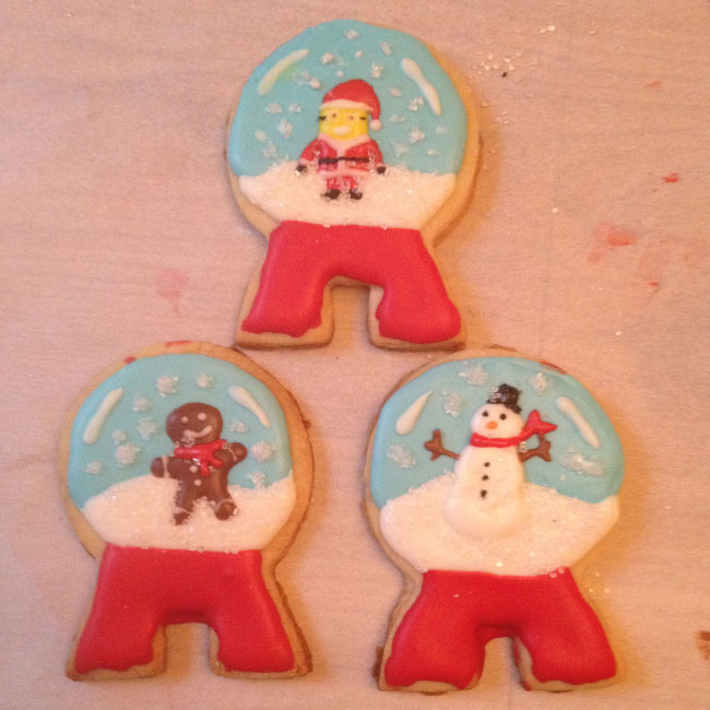 Christmas snow globe cookies